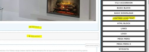 Centered lead text