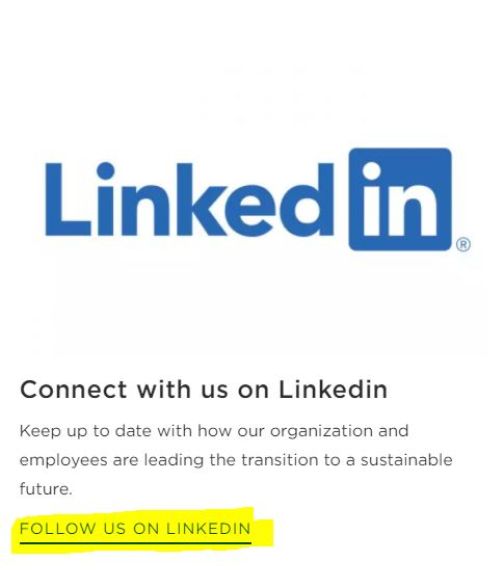 "Follow us on LinkedIn"