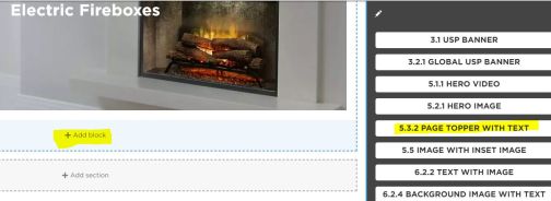 Page topper with text
