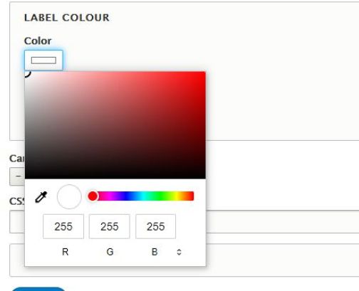 Label Colour RGB