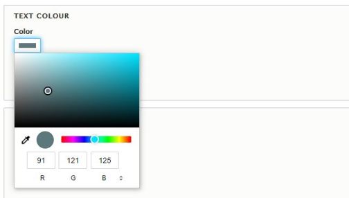 Text Colour RGB