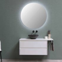 Bathroom sink and mirror