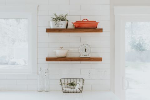 Kitchen shelves